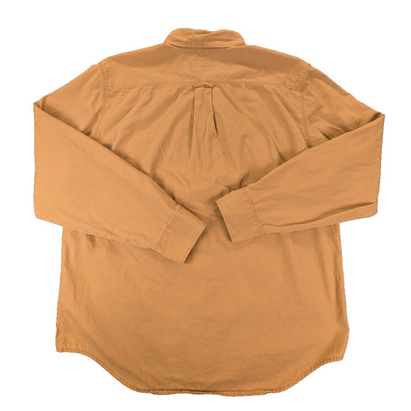 Eddie Bauer Shirt Mens XL Heavy Button Down Long Sleeve Tan Outdoor 100% Cotton - Picture 2 of 9